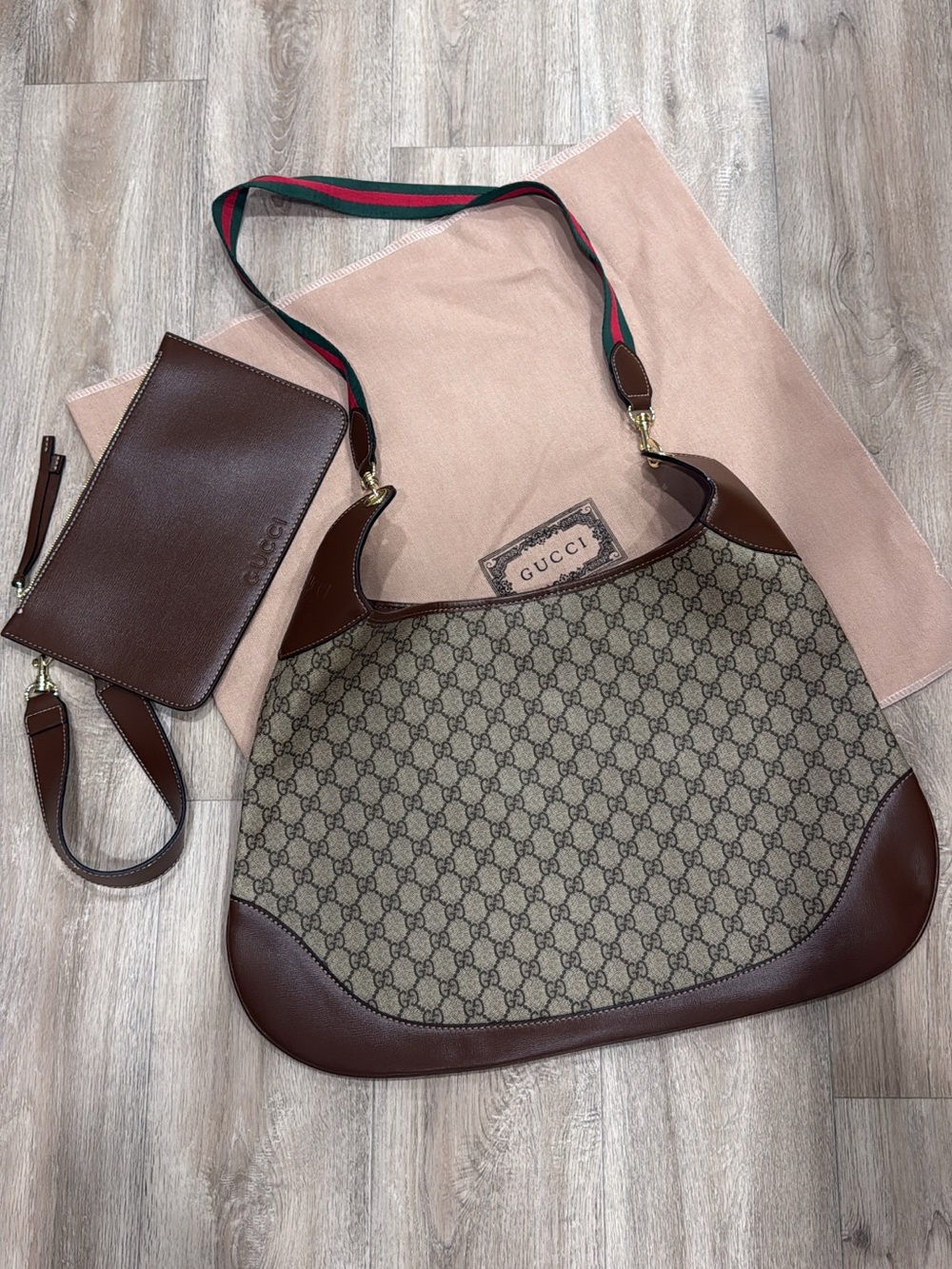 Designer inspired GG tote bag purse & wallet